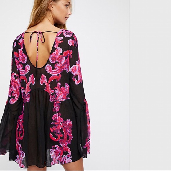 FREE PEOPLE Printed Symphony Slip Dress. NWT - Picture 3 of 4